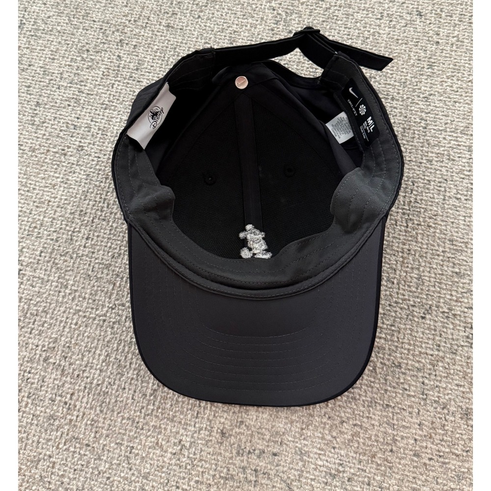Nike Disney Mickey Mouse Dri-FIT Club Cap Black Adjustable Hat M/L - Picture 3 of 5